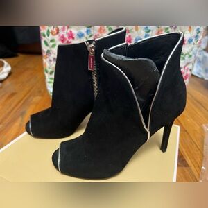 Michael Kors Black Peep-Toe Heeled Boots